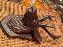 ヴィンテージドイツ製　木彫り鹿トルフィー