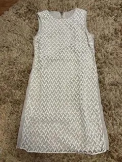 DUAL VIEWノースリーブ レース切り替え ベージュ系 size 40 麻のサムネイル