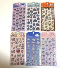 【正規品】キャンドゥ サンリオ ぷくっとシール 6点コンプリートセット
