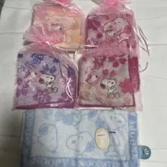 スヌーピー タオルハンカチ5枚セット