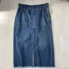 デニムブルー タイトスカート M