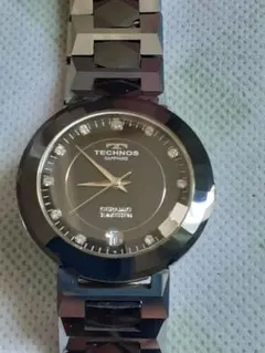 TECHNOS 腕時計 アナログ クォーツ セラミック タングステン