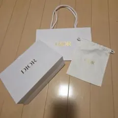 DIOR 巾着 ポーチ　カラ紙袋 ホワイト
