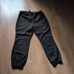 ブラック ジョガーパンツ サイドポケット付き　LL