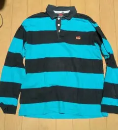 Canterbury ラガーシャツ XL グリーン ボーダー - メルカリ