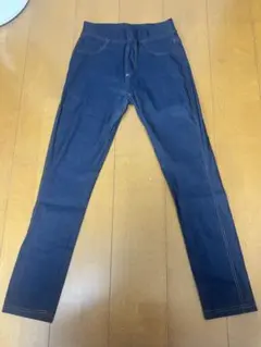ダークブルー スキニーデニム風パンツ