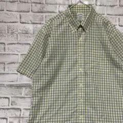 ブルックスブラザーズ長袖シャツ！イエローチェック　L 0318