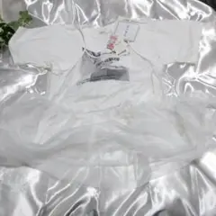 白 半袖Tシャツ・チュニックセット L