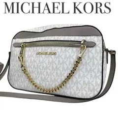 ✨極美品　マイケルコース　ショルダーバッグ　PVC 斜め掛け　クロスボディ 白