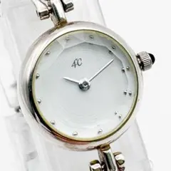 【稼働 電池交換済】4℃ Silver 925 腕時計 チェーン カットガラスのサムネイル