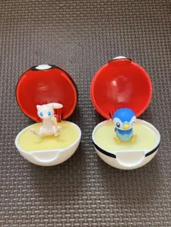 ポッチャマ ミュウ カプセルトイ ポケモンボール　ケース付きセット