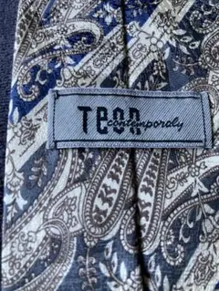 TEONcontemporaly ネクタイ ペイズリー柄 ブルー系