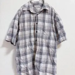 ヴィンテージ⭐️レトロ 70s-80s チェック 半袖 シャツ メンズ【L】