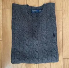 本日限定★【Polo Ralph Lauren 】グレー ケーブルニット XS