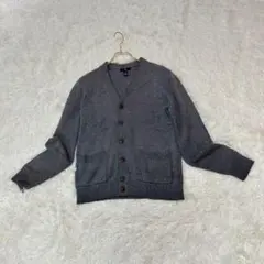 良品✨ ギャップ ニット カーディガン グレー ウール混 Vネック 猫目ボタンのサムネイル