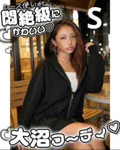 Rady レースフーディー　Sサイズ ブラック