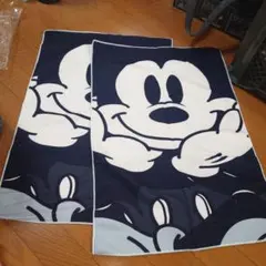 ミッキーマウス タオル 2枚セット ブラック