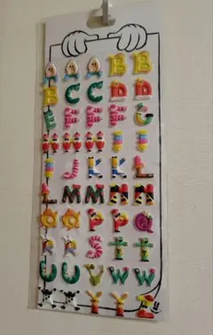 アリス アルファベットぷっくりシール シール ディズニー ぷくっとシール