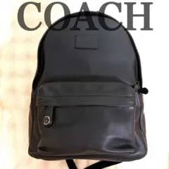 COACH リュック バッグパック ブラック シボ革 レザー A4可 71622のサムネイル