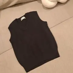 ネイビーのニットVネックベスト 120cm 小学校　お受験