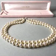 WINK PEARL 2連ネックレス　8mm珠　長さ40cm