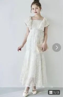 dazzlin チュール刺繍マーメイドドレス　S size