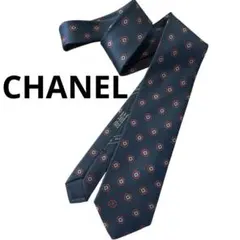 CHANEL ネクタイ 未使用 シルク100% イタリア製 ネイビーココマーク