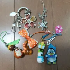 Disney　キャラクター ストラップセット　古い　レトロ　ドナルド　デール