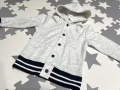 MPS フード付きグレーパーカー 110cm