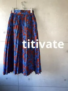 1064. titivate【ティティペイト】 プリーツ花柄スカート