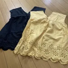 ユニクロM ノースリーブシャツ 2色セット