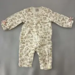 petit main ロンパース 80 うさぎ　お花