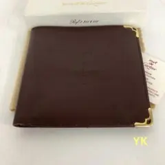 Cartier カルティエ マストライン レザー 二つ折り財布 ボルドーのサムネイル