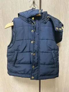 Petit main フード付きダウンベスト