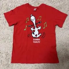 ZUMBA PEANUTS スヌーピー 半袖Tシャツ M/L レッド