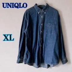 OLD UNIQLO ユニクロ デニムシャツ インディゴ ユニクロ 黒タグ XL
