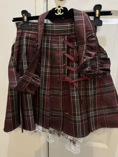 シークレットハニー　スカート　レッド　チェック　9/31掲載終了