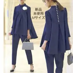 RUIRUE BOUTIQU バックパールフレアトップス パンツ セットアップ