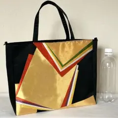 帯リメイクバッグハンドメイド帯地バッグ A4横型トートバッグサブバッグお稽古通勤