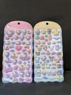 【正規品】サンリオキャラクターズ キティ コットンパフィーシール 2点セット