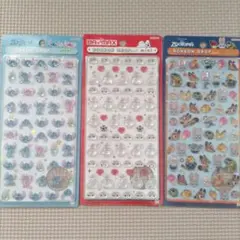 ボンボンドロップミニ シールセット スティッチ・ベイマックス・ズートピア