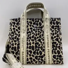 未使用スヌーピー ヒョウ柄 2wayトートバッグ