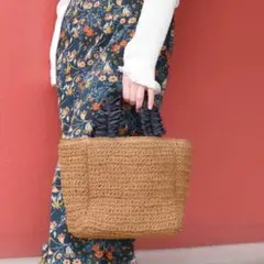 フリルハンドルかごバック