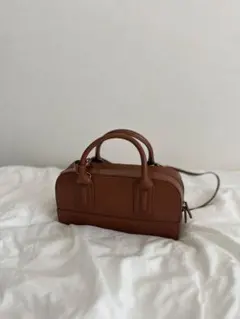 【ZARA】ボストンバッグ　ショルダーバッグ　ブラウン