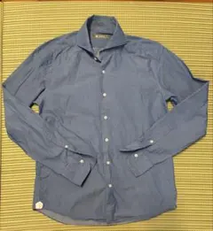 nano・universe ナノユニバース ワイシャツ 長袖 青 サイズ44