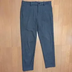 美品 ユニクロ EZYアンクルパンツ 千鳥 M 丈長め 中古