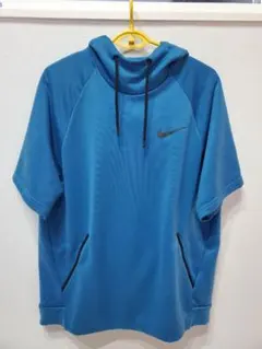 Nike 半袖 フード付きパーカー XXL 青