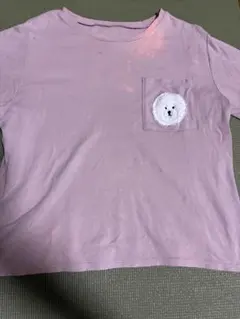 tutuanna 半袖Tシャツ 犬ワッペン付き ピンク M-Lのサムネイル