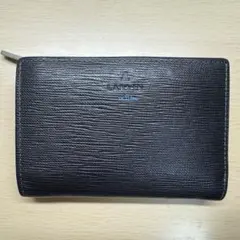 LANVIN 二つ折り財布 ブラック オンブルー メンズ