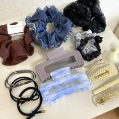 【新品あり】ヘアアクセサリーまとめ売り✨シュシュヘアゴムヘアピンヘアクリップのサムネイル